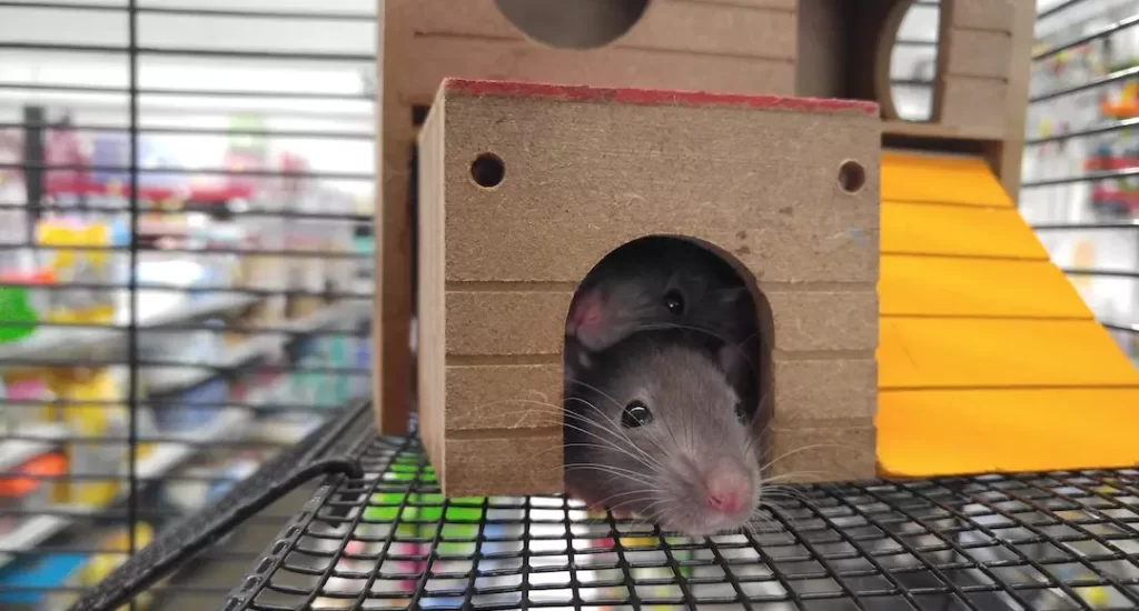 Rato em gaiola